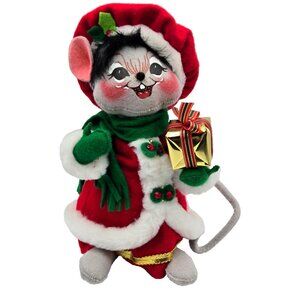 Annalee Mrs. Elegant Mouse 2008 Mobilitee Christmas Figure Read